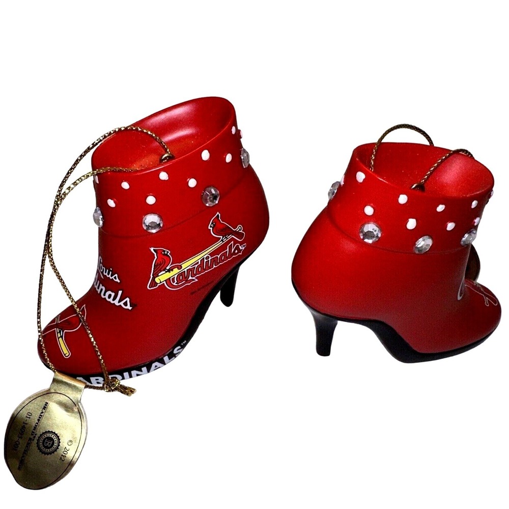 Bradford Exchange St. Louis Cardinals‎ Boot Ornament Rhinestone Decor - Picture 6 of 8
